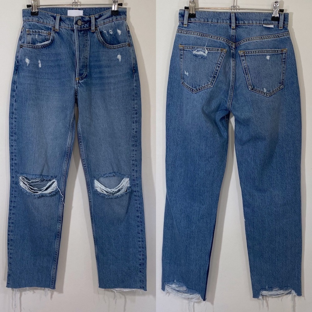 Boyish The Tommy Authentic Rigid High Rise Straight Great Dictator Distressed 24